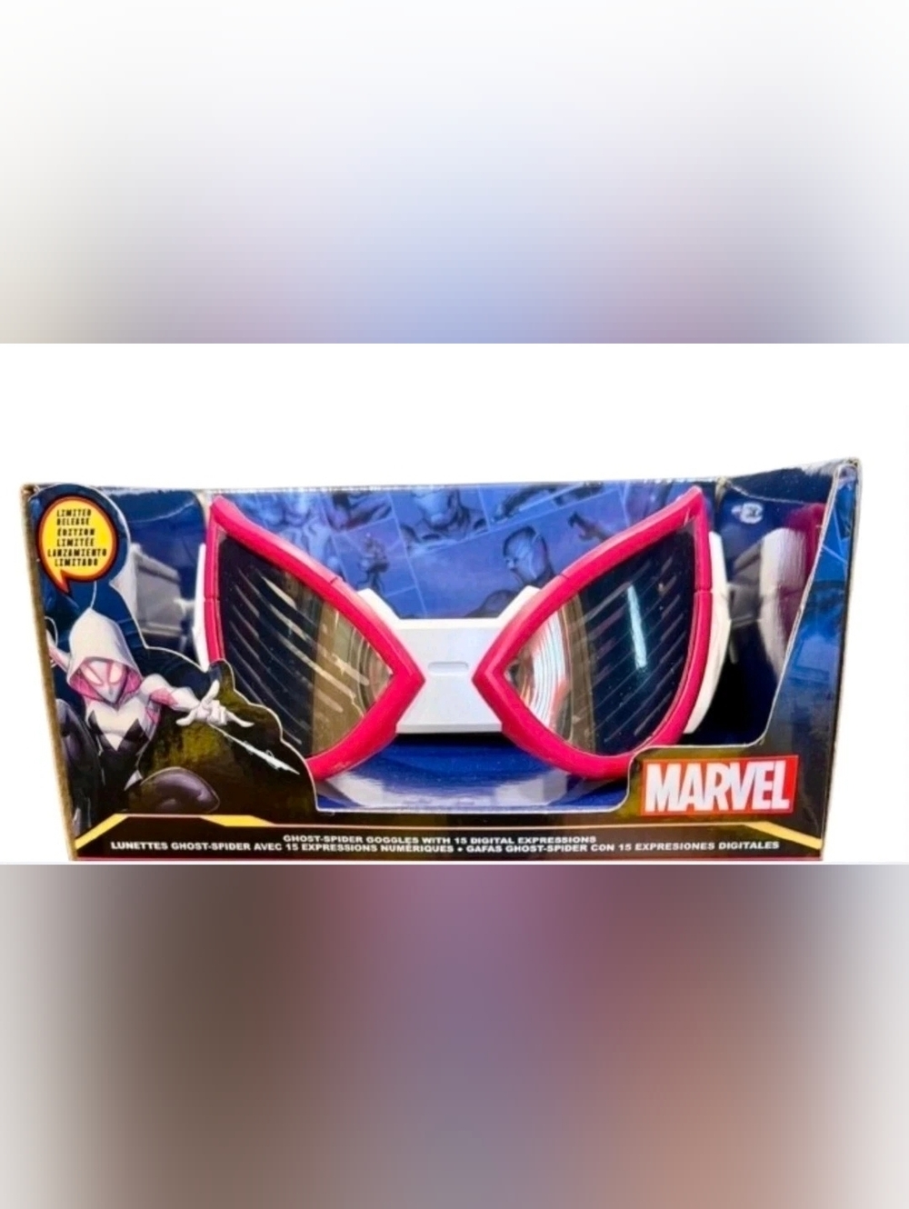 Disney Parks Marvel Ghost Spider Goggles with 15 Digital Expressions